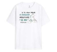 Cadeau Plus T-Shirt Personnalisé Prénom - Si Tu Veux Frôler La Perfection - Cadeau De Noel Rigolo, Cadeau Drole Noel, Tee Shirt Humour, Tee Shirt Personnalisable Femme, Licorne Tee Shirt
