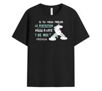 Cadeau Plus T-Shirt Personnalisé Prénom - Si Tu Veux Frôler La Perfection - Cadeau De Noel Rigolo, Cadeau Drole Noel, Tee Shirt Humour, Tee Shirt Personnalisable Femme, Licorne Tee Shirt