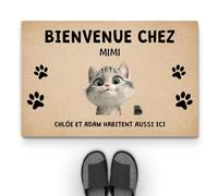 Cadeau Plus Tapis Personnalisé Prénom - Bienvenue chez - Paillasson Personnalisé, Paillasson Entree, Tapis personnalisé entrée (#1)