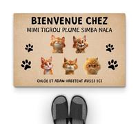 Cadeau Plus Tapis Personnalisé Prénom - Bienvenue chez - Paillasson Personnalisé, Paillasson Entree, Tapis personnalisé entrée (#5)
