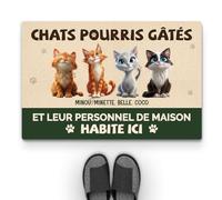 Cadeau Plus Tapis Personnalisé Prénom - Gâté Pourri - Paillasson Personnalisé Animaux, Paillasson Entree, Tapis personnalisé entrée, paillasson Interieur personnalisé (#4)