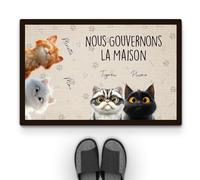 Cadeau Plus Tapis Personnalisé Prénom - Nous Gouvernons La Maison - Paillasson Entree, Tapis d'entrée personnalisé, Paillasson Interieur personnalisé (#4)