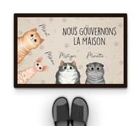 Cadeau Plus Tapis Personnalisé Prénom - Nous Gouvernons La Maison - Paillasson Interieur personnalisé, Paillasson Entree, Tapis d'entrée personnalisé (#4)