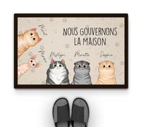 Cadeau Plus Tapis Personnalisé Prénom - Nous Gouvernons La Maison - Paillasson Interieur personnalisé, Paillasson Entree, Tapis d'entrée personnalisé (#5)
