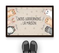 Cadeau Plus Tapis Personnalisé Prénom - Nous Gouvernons La Maison - Paillasson Interieur personnalisé, Paillasson Entree, Tapis d'entrée personnalisé (#6)