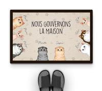 Cadeau Plus Tapis Personnalisé Prénom - Nous Gouvernons La Maison - Paillasson Interieur personnalisé, Paillasson Entree, Tapis d'entrée personnalisé (#8)