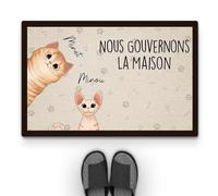 Cadeau Plus Tapis Personnalisé Prénom - Nous Gouvernons La Maison - Paillasson Interieur personnalisé, Paillasson Entree, Tapis d'entrée personnalisé (#2)