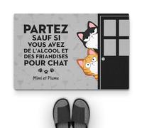 Cadeau Plus Tapis Personnalisé Prénom - Partez sauf Si - Version Derrière La Porte - Paillasson personnalisé, Paillasson Entree, Tapis d'entrée personnalisé (#2)