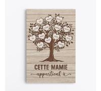 Cadeau Plus Toile Cette Mamie, Maman Appartient À Personnalisée - Cadeau Personnalisé pour Maman et Grand-mère pour Noël, la Fête des Mères, Fête des Grands-mères (Modèle #1, Personnaliser)