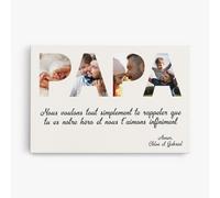 Cadeau Plus Toile Papa Personnalisée - Cadeau Personnalisé pour Papa et Grand-père pour Noël, la Fête des Pères, Fête des Grands-pères, l'Anniversaire (Modèle #1)