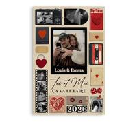 Cadeau Plus Toile Personnalisé - Jusqu'à Notre Dernier Souffle - Cadeau couple personnalisé, Tableau amoureux, Cadre photo personnalisé couple, Tableau personnalisé saint valentin (Modèle #6)