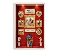 Cadeau Plus Toile Personnalisé - Jusqu'à Notre Dernier Souffle - Cadeau couple personnalisé, Tableau amoureux, Cadre photo personnalisé couple, Tableau personnalisé saint valentin (Modèle #5)