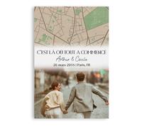 Cadeau Plus Toile Personnalisé - On Trouve Toujours Le Chemin De Retour Avec Photos - tableau personnalisé saint valentin, cadre toile personnalisée, idee cadeaux couple 1 an (Modèle #4)