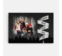 Cadeau Plus Toile Personnalisée - C'est Notre Famille - Tableau Personnalisé, Toile Prenom Personnalisable, Cadre Prenom Personnalisé Familial, Tableau Famille Personnalisable (Modèle #2)