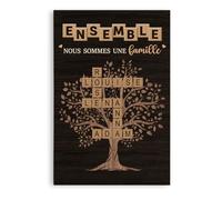Cadeau Plus Toile Personnalisée Ensemble Nous Formons Une Famille - Tableau Personnalisé avec Prénom, Cadeau Famille Personnalisé, Tableau Famille Personnalisable (Modèle #6)