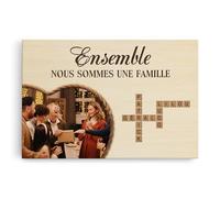 Cadeau Plus Toile Personnalisée Ensemble Nous Formons Une Famille Version Arbre Avec Mots Croisés - Tableau Personnalisé, Tableau Famille Personnalisable, Cadeau Famille Personnalisé (Modèle #1)