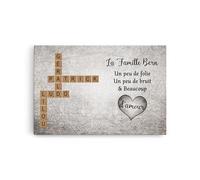 Cadeau Plus Toile Personnalisée La Famille Avec Beaucoup D'Amour - Tableau Personnalisé, Tableau Famille Personnalisable, Cadeau Famille Personnalisé, Cadeau Famille Noël, Toile Famille Personnalisé