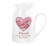 Cadeau Plus Vase Fleur Personnalisé - Mamie/Maman Merci De Nous Avoir Aidés À Grandir - Pot de Fleur personnalisé, Vase Mamie, Cadeaux pour Mamie, vases ceramique decoratif (Modèle #2)