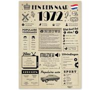 Cadeau pour 53 anniversaire - Cadeau d'anniversaire pour 53 femmes - Jolies cartes de vœux 53e anniversaire femmes et hommes - Décoration d'anniversaire 53 ans femme et homme - Carte 1972