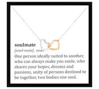 Cadeau pour âme sœur - Cadeau pour petite amie - Collier pour petite amie - Collier à message sincère pour femme - Cadeau pour femme, cadeau pour elle, anniversaire, épouse, Saint-Valentin, idée