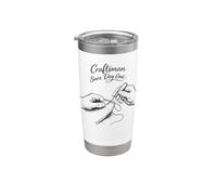 Cadeau pour artisan du cuir et maroquinier Craftsman Day One Gobelet isotherme en acier inoxydable double paroi