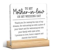 Cadeau pour belle-mère de la part de sa fille, de Noël, de Noël, de mariage, d'anniversaire, de Saint-Valentin, pour belle-mère, belle-mère, décoration en acrylique, 10,2 x 10,2 cm