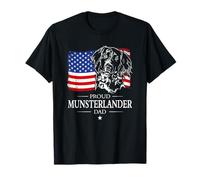 Cadeau pour chien patriotique du drapeau américain fier Munsterlander T-Shirt