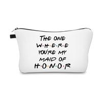 Cadeau pour demoiselle d'honneur, enterrement de vie de jeune fille, cadeau de mariage pour meilleures amies, trousse de maquillage pour femme, Celui où vous êtes ma demoiselle d'honneur