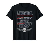 Cadeau pour étudiants de la faculté de Droit Eat Study Repeal College T-Shirt Graphique avec Valeur