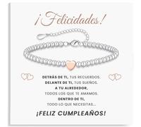 Cadeau pour femme anniversaire, bracelet en acier inoxydable avec dévouement passionnant, bracelet 40, 50, 60 ans femme, cadeau 50 ans maman, sœur, amie, collègue, Mediano, Acier inoxydable, Pas de