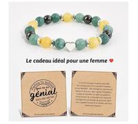 Cadeau pour Femme Bracelet Pierres Naturelles Femme Idee Cadeau Ado Fille Cadeaux Noel Femme Cadeau Anniversaire（vert）