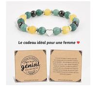 Cadeau pour Femme Bracelet Pierres Naturelles Femme Idee Original Cadeau Ado Fille Cadeaux Noel Femme Cadeau Anniversaire（vert）