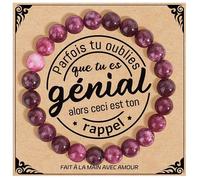 Cadeau pour Femme Bracelet Pierres Naturelles Femme Idee Original Cadeau Ado Fille Cadeaux Noel Femme Cadeau Anniversaire（Violet）