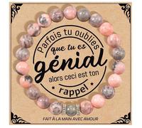 Cadeau pour Femme Bracelet Pierres Naturelles Femme Idee Original Cadeau Ado Fille Cadeaux Noel Femme Cadeau Anniversaire（rose）