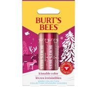 Cadeau pour femme Burt’s Bees | Coffret cadeau pour lèvres hydratant avec 3 brillants à lèvres dans les tons pivoine, rhubarbe et figue | Kissable Colour | 3x2,6 g