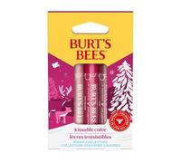 Cadeau pour femme Burt’s Bees | Coffret cadeau pour lèvres hydratant avec 3 brillants à lèvres dans les tons pivoine, rhubarbe et figue | Kissable Colour | 3x2,6 g