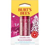 Cadeau pour femme Burt’s Bees | Coffret cadeau pour lèvres hydratant avec 3 brillants à lèvres dans les tons pivoine, rhubarbe et figue | Kissable Colour | 3x2,6 g