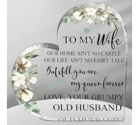 Cadeau pour femme de la part du mari pour femme, cadeau en forme de cœur en acrylique, cadeau pour elle, anniversaire, mariage, souvenir, centre de table décoratif