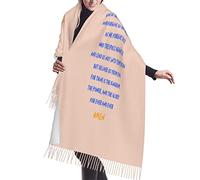 Cadeau pour fille de la part de maman, rose The Serenity Prayer Reinhold Niebuhr Pompons Pashmina Écharpe châle en soie pour robes de soirée, Vwn04, Taille unique