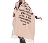 Cadeau pour fille de la part de maman, rose The Serenity Prayer Reinhold Niebuhr Pompons Pashmina Écharpe châle en soie pour robes de soirée, Xzz02, Taille unique