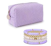 Cadeau pour Filles de 10,11,12,13,14 15 Ans : Trousse de Maquillage pour Adolescentes, Cadeau d'anniversaire avec Un Ensemble de 5 Bracelets, Trousse de Maquillage pour Filles Femme