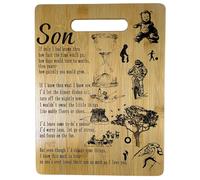 Cadeau pour fils - Planche d couper en bambou grav e 9"""" x 12""""