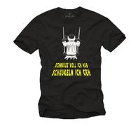 Cadeau pour Geek - avec phrase allemand - Yoda T-Shirt Pierre Je Vais Noir Star XL L
