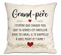 Cadeau pour grand-père : j'espère que chaque fois que vous attachez cet oreiller, il vous rappellera combien je vous aime, housse de coussin pour grand-père, anniversaire, fête des pères, cadeau de