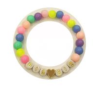 Cadeau pour grande sœur pour fille - Perles pastel extensibles - Bracelet d'annonce d'amitié - Cadeau d'anniversaire pour fille, taille M