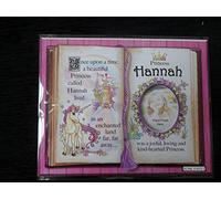 Cadeau pour Hannah Princesse Licorne Rose support avec Verse spéciaux et Choix de cadre photo