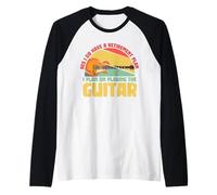Cadeau pour Homme avec Inscription « I Plan on Playing The Guitar » Manche Raglan