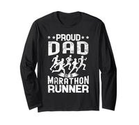 Cadeau pour Homme en détresse avec Inscription « Proud Dad of a Marathon Runner » Manche Longue