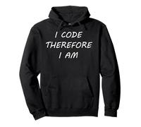 Cadeau pour Homme et Femme avec Inscription « I Code Therefore I am Funny » Sweat à Capuche
