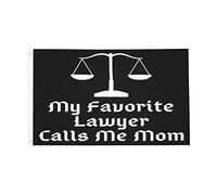 Cadeau Pour La Fête Des Mères De Ma Maman Avocate Préférée (Noir) Drapeau Décoratif Drapeaux Couleurs Vives Bannière Pour Célébrations Fête Vacances 90X150Cm